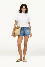 Korte spijkerbroek - high waist - LYCRA®