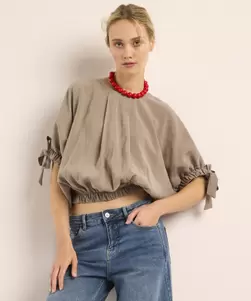 Blouse met strikdetails