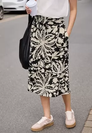 Midirok met volants en print