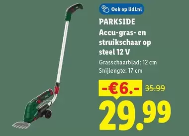 Op - Accu-gras- en struikschhaar op steel 12 V