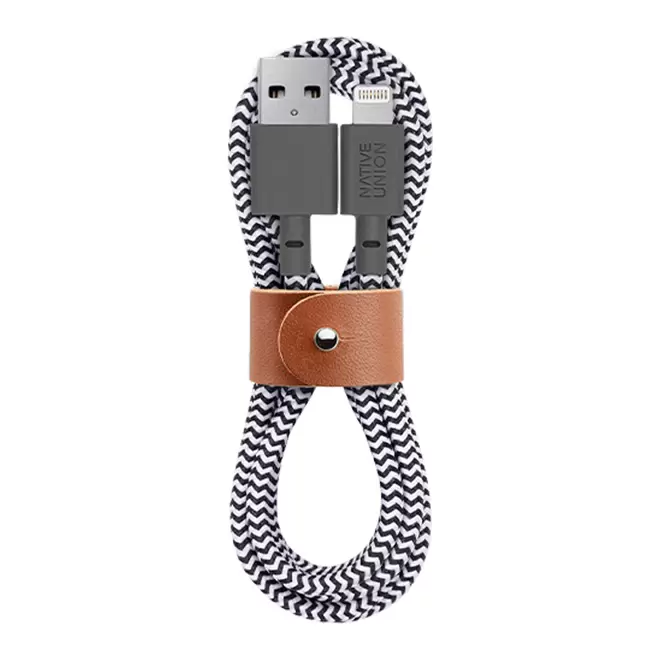 Belt Cable USB-A naar Lightning - zebra