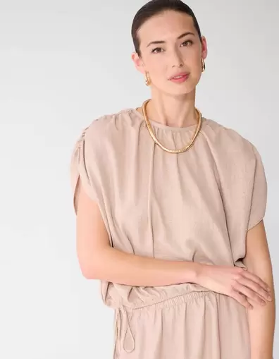 Glitter Cropped Twist Top Zand