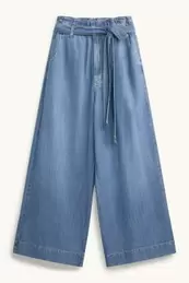 Korte paperbag jeans - high waist - wide leg
