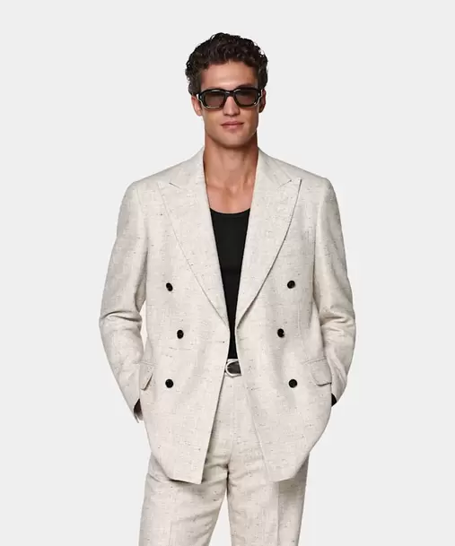 Light Taupe Tailored Fit Milano Suit