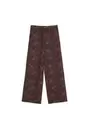 Geborduurde straight broek
