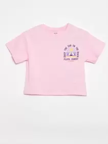 T-shirt met losse pasvorm en print op rug & borst