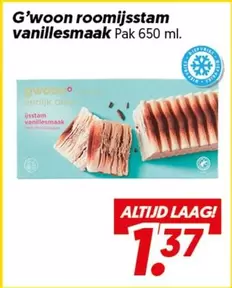Roomijsstam vanillesmaak