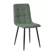Eetkamerstoel chenille - groen - 90x53.5x44.5 cm
