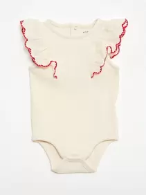Body met korte volantmouwtjes
