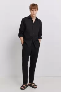 Pantalón chino lino comfort fit