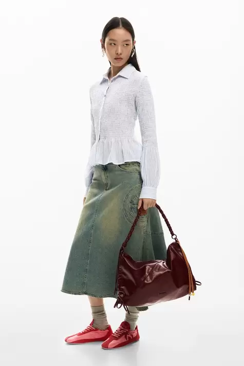 Grote tas met leerlook