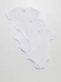 Set van 3 geribde rompertjes