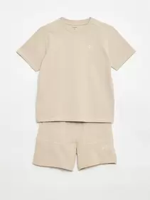 Set met T-shirt en short van katoenpiqué