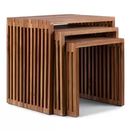 Bijzettafel Jack natural teak - set van 3 outdoor