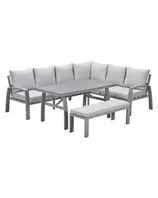 Cameron lounge dining set 4-delig rechts - taupe