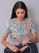 Shirt met ronde hals