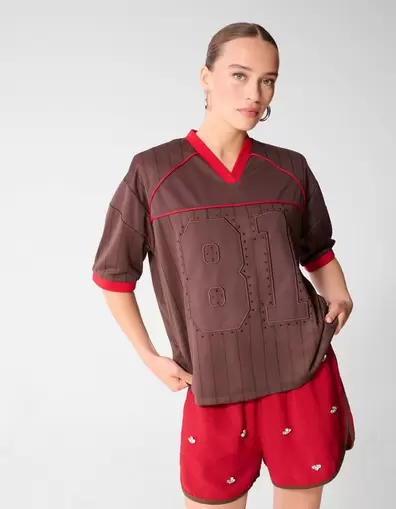 Baseball Strass T-shirt Bruin