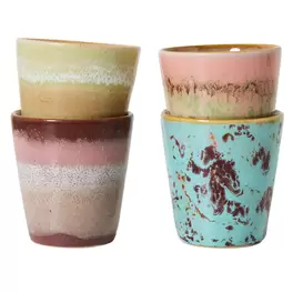 Servies 70's Ceramics ristretto mok Futurism - set van 4