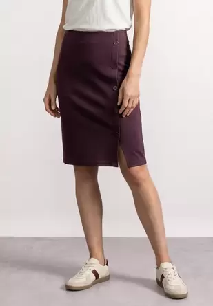 Knielange rok in wikkel-look