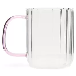 Theeglas Meghan 400 ml transparent/pink