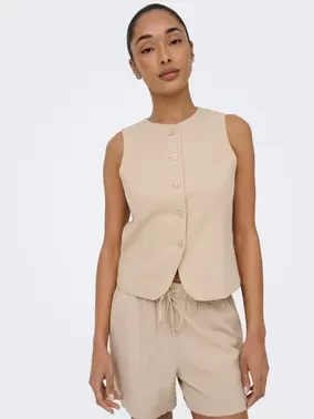 ONLGOA Linen Tailored Waistcoat