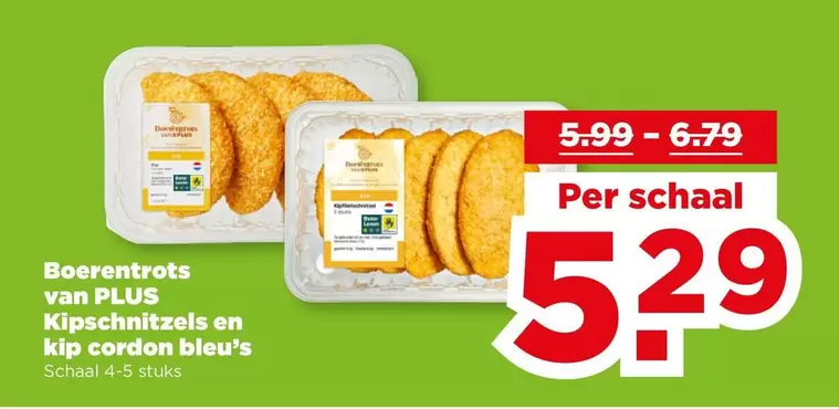 Kipschnitzels en kip cordon bleu's