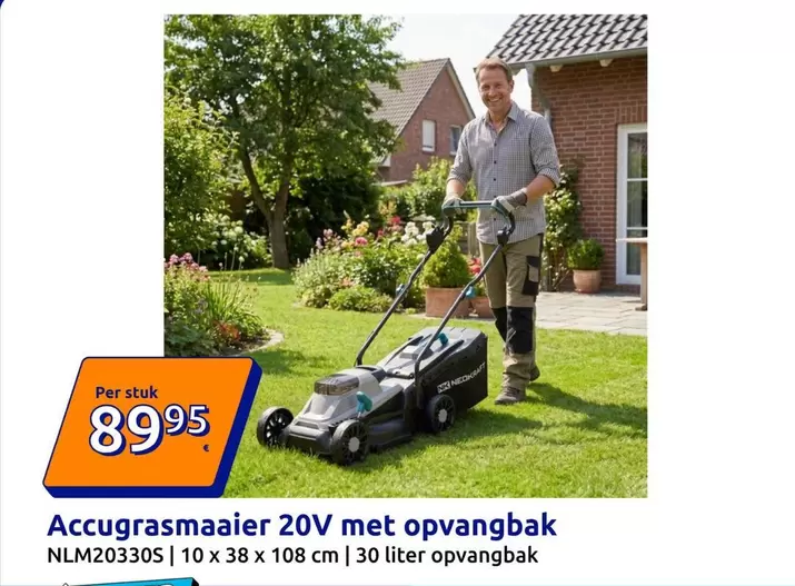Accugrasmaaier 20V met opvangbak NLM203305