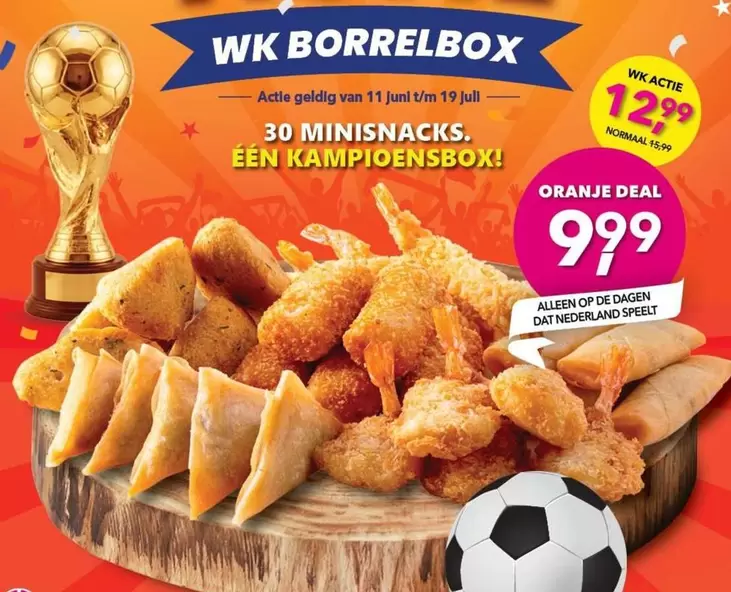 juni - WK BORRELBOX 30 MINISNACKS, EEN KAMPIONSBOK!