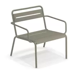 Tuinstoel Star lounge grijs/groen