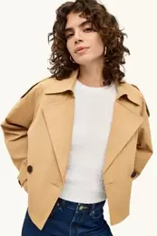 Korte trenchcoat