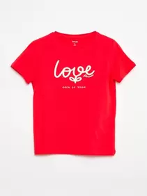 T-shirt met tekstboodschap en korte mouwen
