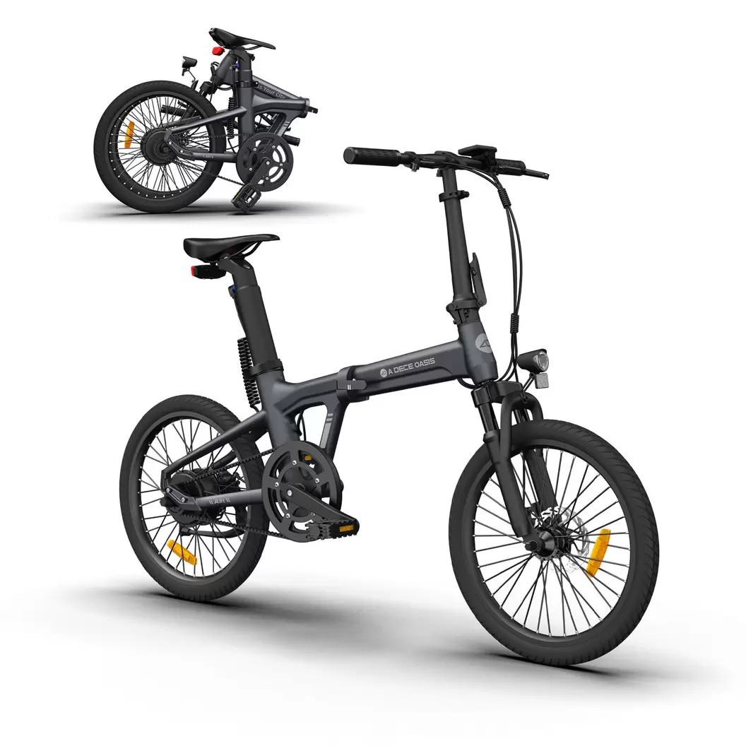 ADO Air20S Opvouwbare Elektrische Fiets, EBike Riemaandrijving, 18.5kg, LCD, APP