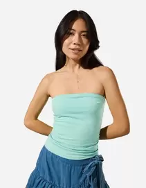 Bandeau-Top - Katoen - Mintgroen