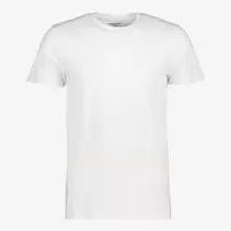 Unsigned heren T-shirt wit katoen ronde hals