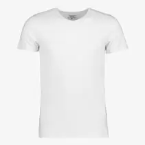 Unsigned heren T-shirt wit v-hals