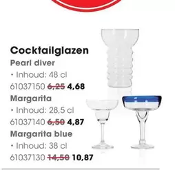Pearl - Cocktailglazen diver, Margarita, Margarita blue