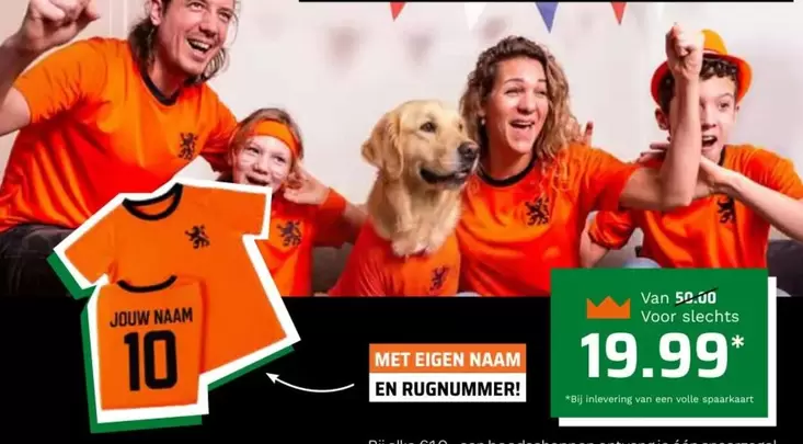 T-shirt met eigen naam en rugnummer