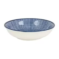 Schoteltje blue print - stripes - ⌀9.5 cm