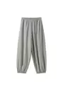 Broek met volumineus model en ruitenprint