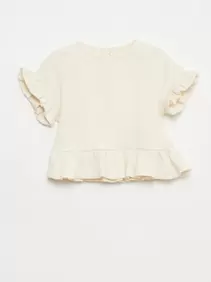 Geribd T-shirt met volantranden