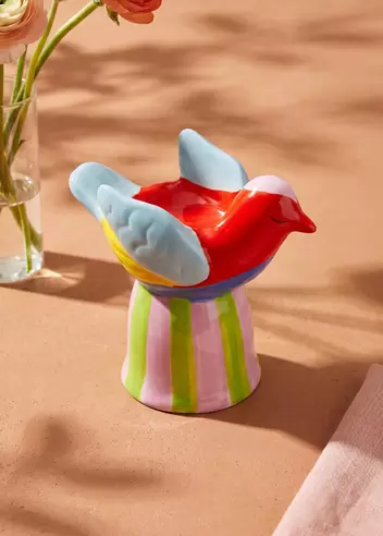 Ceramic bird tealight holder with...