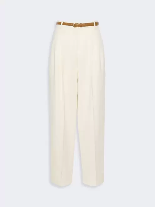Flowing cotton crepe trousers