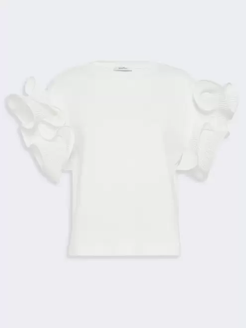 Ruched jersey T-shirt