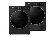HISENSE WF5I1045BBQ Wasmachine + DH5I104BBAB Warmtepompdroger Zwart MDA Bundle