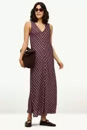 Jurk met V-hals - straight fit - viscosemix