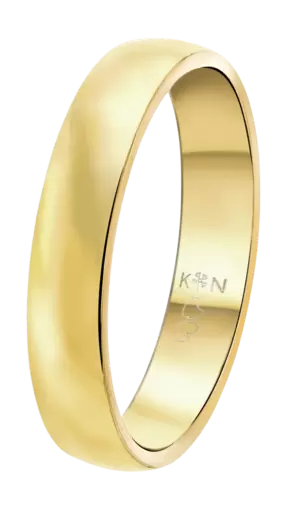 Stainless steel goldplated herenliefdesring Malaga