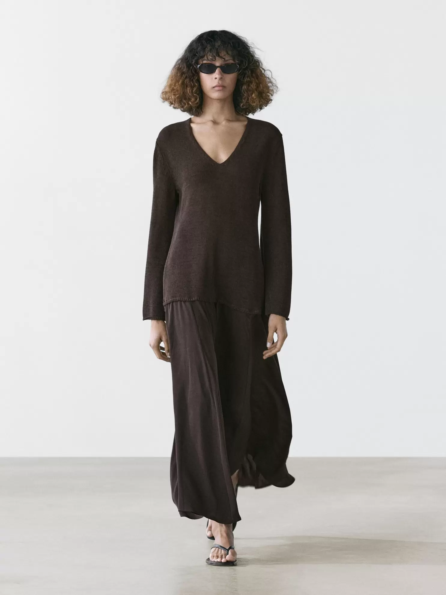 Vestido punto combinado con algodón