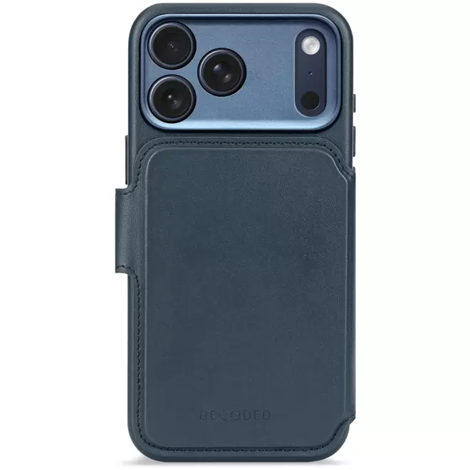 Leather Detachable Wallet - iPhone 17 Pro Max - Navy Shadow