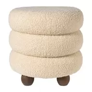 Poef bubbles - beige - ø38x42 cm