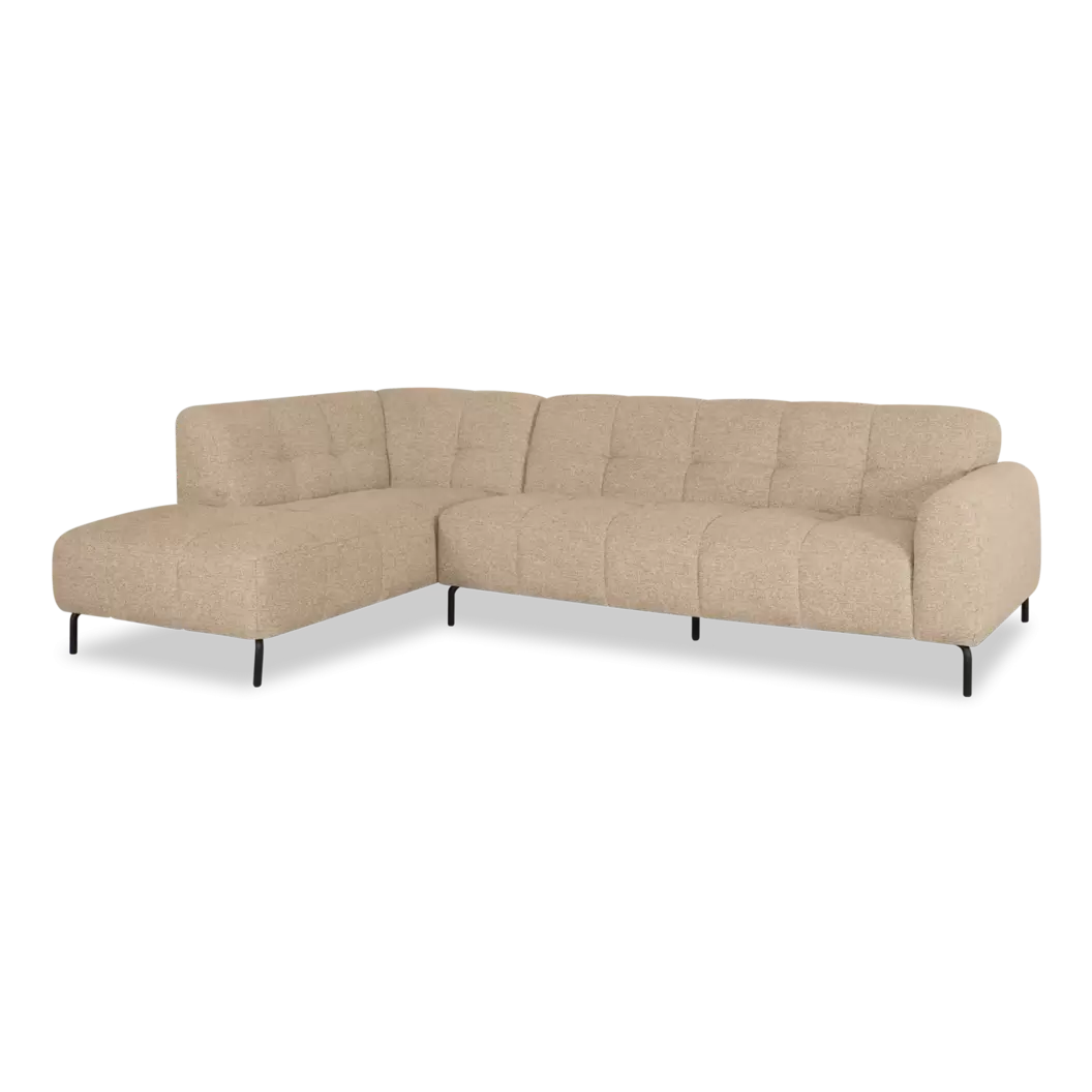 Hoekbank Vibe - ottomane + 2,5-zits - stof Cayenne Beige